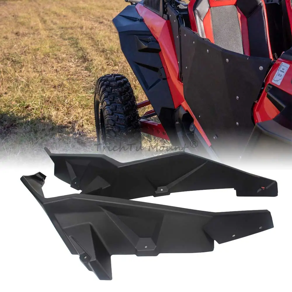 UTV Widened Rear Fender Flares Extensions Splash Shield For Polaris RZR XP 4 1000 Turbo S 4 EPS Premium Ultimate Sport 2014-2023