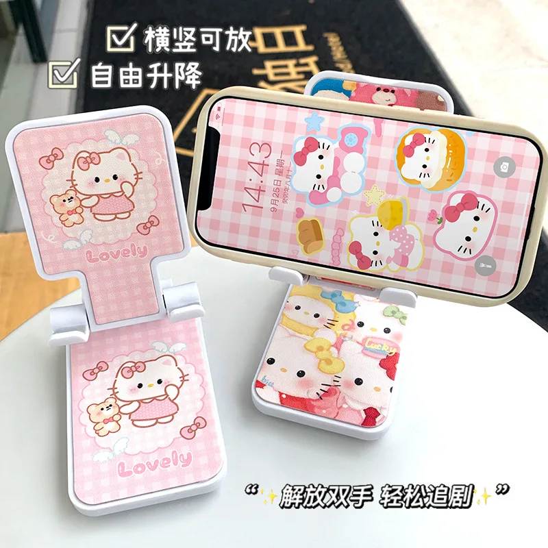 HelloKitty Desk Mobile Phone Holder Stand For IPhone IPad Adjustable Desktop Tablet Holder Universal Table Cell Phone Stand