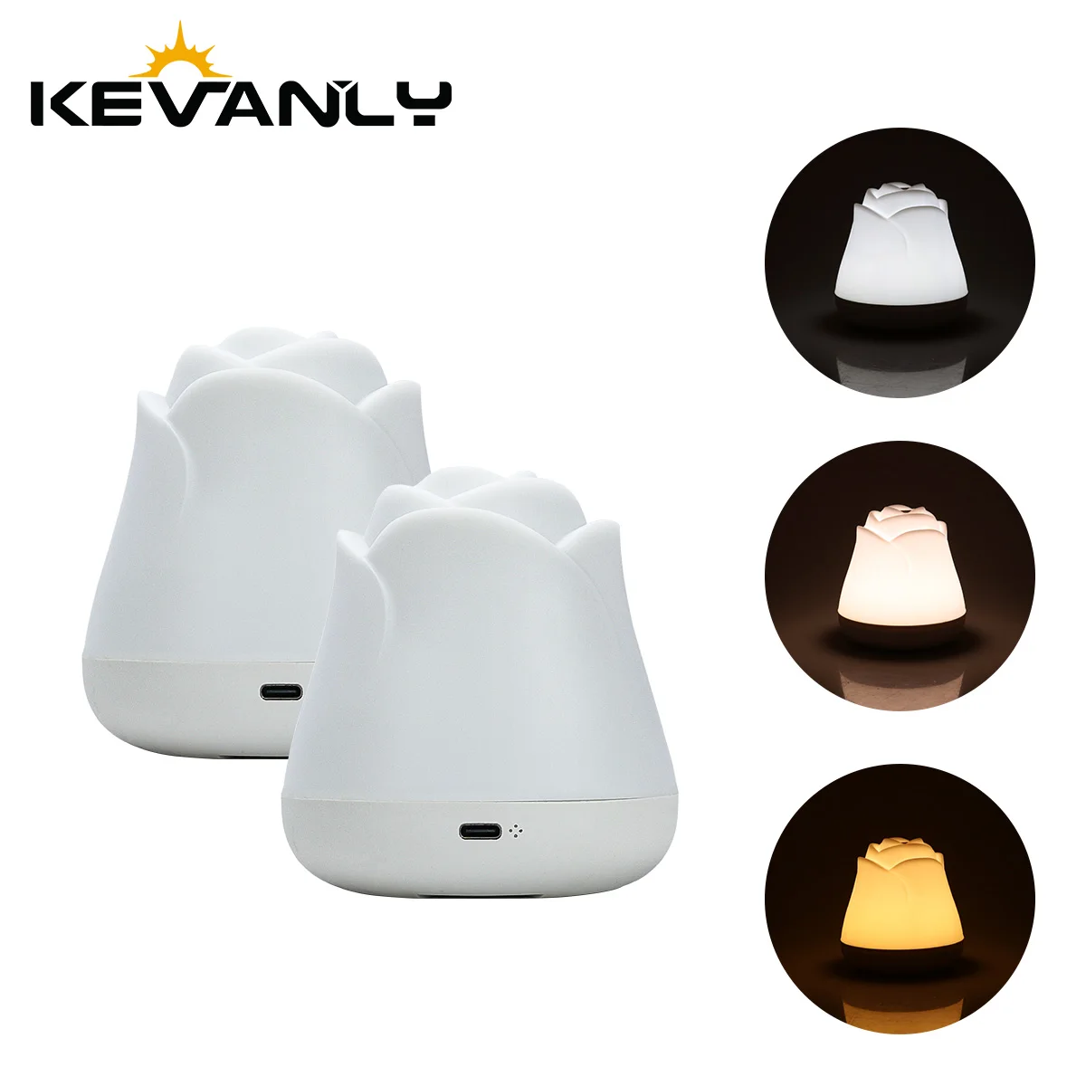 Rose Flower Shaped Touch Rechargeable USB 5V LED Night Light Warm White Comfortable LED Light For Bedroom Reading Table Lamp