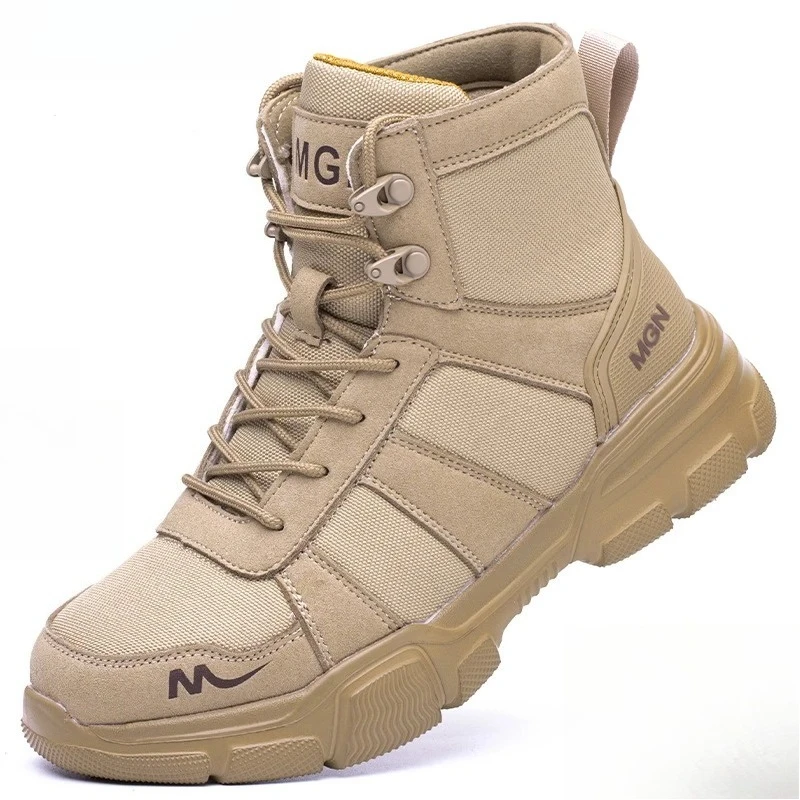 

Work Boots Indestructible Safety Shoes Men Steel Toe Shoes Puncture-Proof Sneakers Women Non Slip Work Shoes Male Tactical Boots