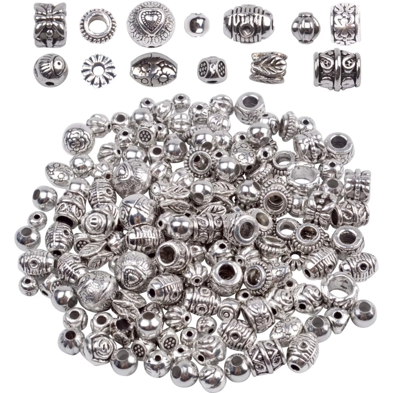 

100 г (около 130-180 шт.) античное серебро круглые маленькие бусины ювелирные изделия из бисера подвесные прокладки для изготовления ювелирных изделий браслеты ожерелье