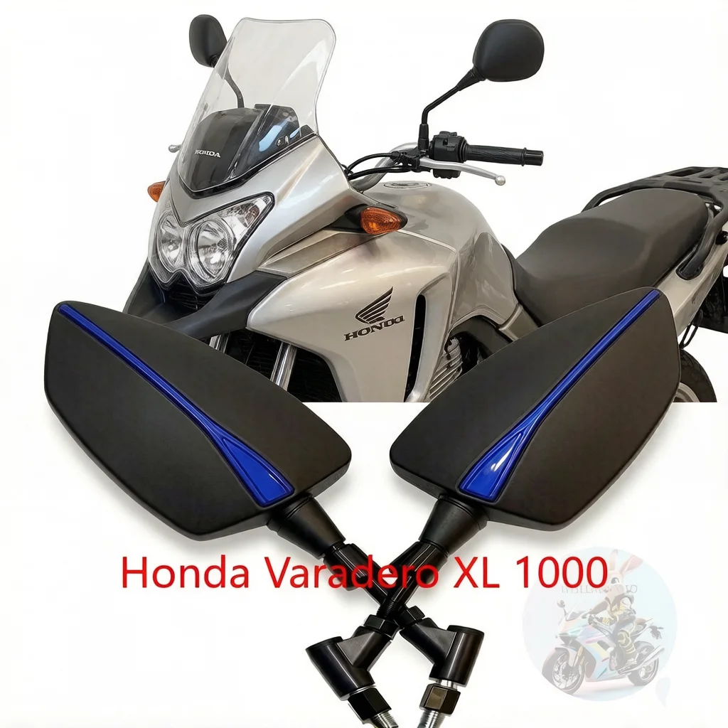 ABS-Motorrad-Einstellbare Seitenrückspiegel, universelle Rückspiegel für Honda Varadero XL 1000 Varadero 1000 125 Varadero