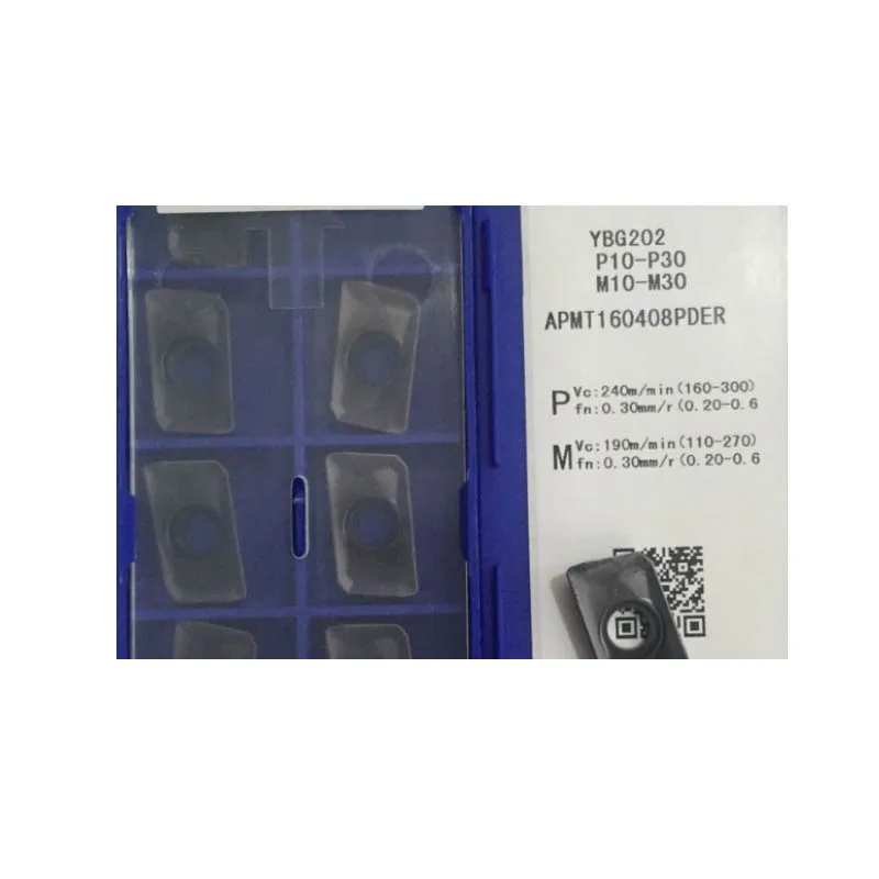 APMT1135PDR YBG202 100% Original APMT1135 CNC Carbide Inserts for Steel And Stainless Lathe Milling Cutting Tool APMT 1135