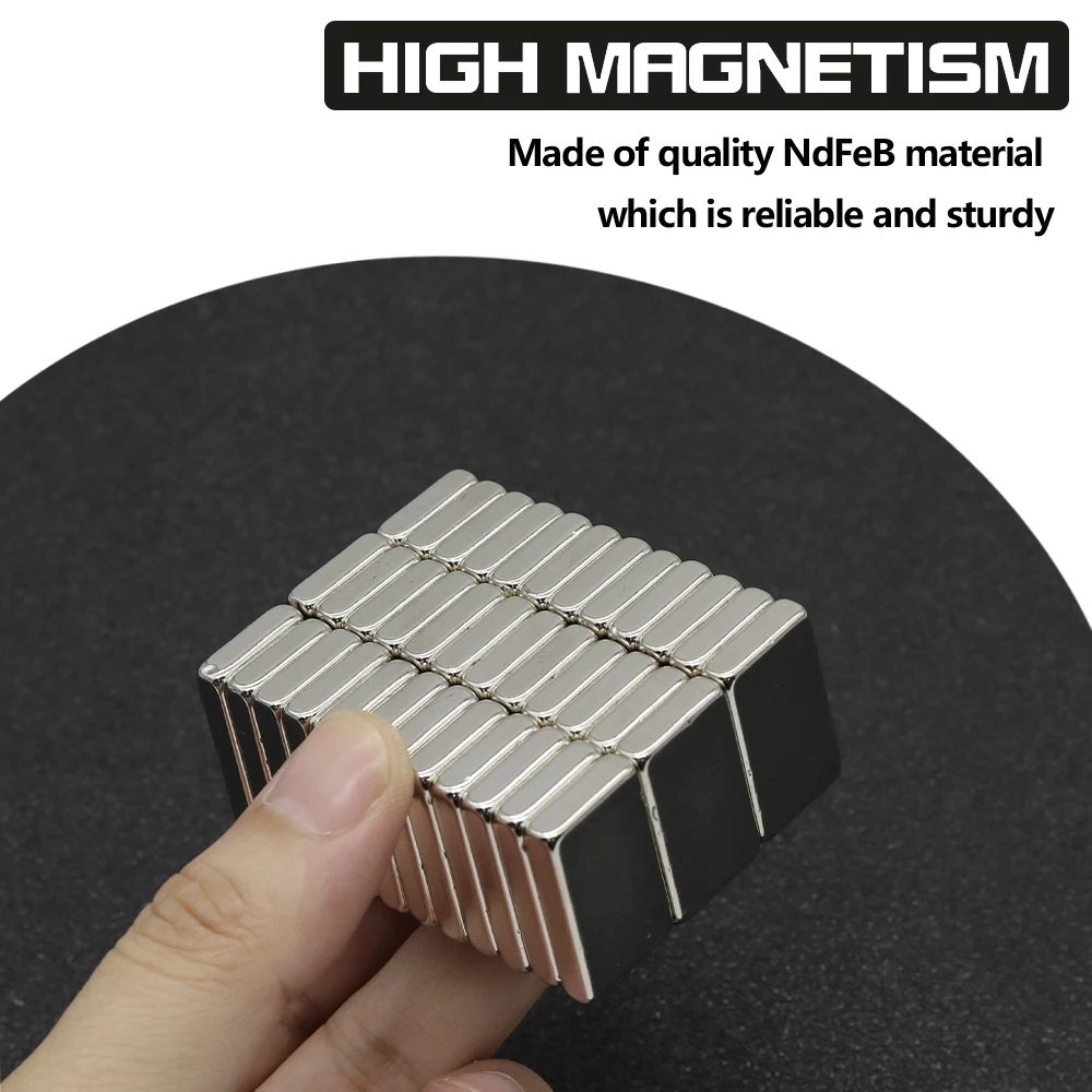 25x15x5mm N35 NdFeB Square Neodymium Magnet Super Strong Permanent Block Powerful Magnetic Refrigerator DIY Craft Multi‑Purpose
