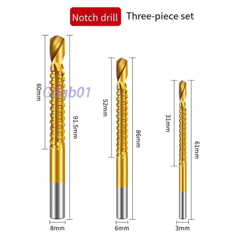 Serrated Step Drill Bit Set | for Hand Drill | Hole Enlargement & Chamfering on Steel Sheet Metal | Multi-size Hole Cutter Kit view 2