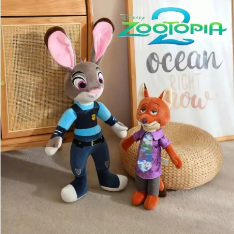 

Disney Cartoon Zootopia Anime Figures Nick Wilde Rabbit Judy Hopps 40cm Plush Stuffed Toy Doll Stuffed Decorations Children Gift