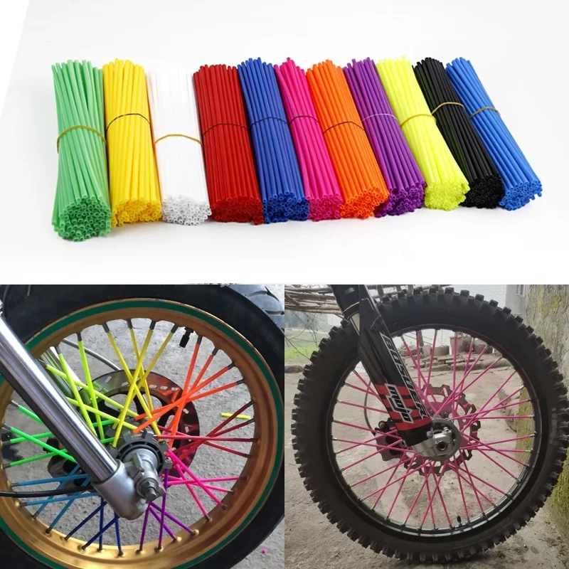 36pcs Motocross Wire Wheels Universal Color Spoke Sleeve Spoke Wire Sleeve Color Plastic Cover Motocross