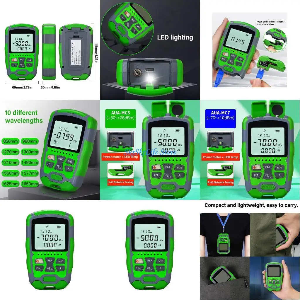 جهاز اختبار الألياف الضوئية متعدد الوظائف E65E مع مدقق كابلات الشبكات ووحدة مصدر الضوء #1