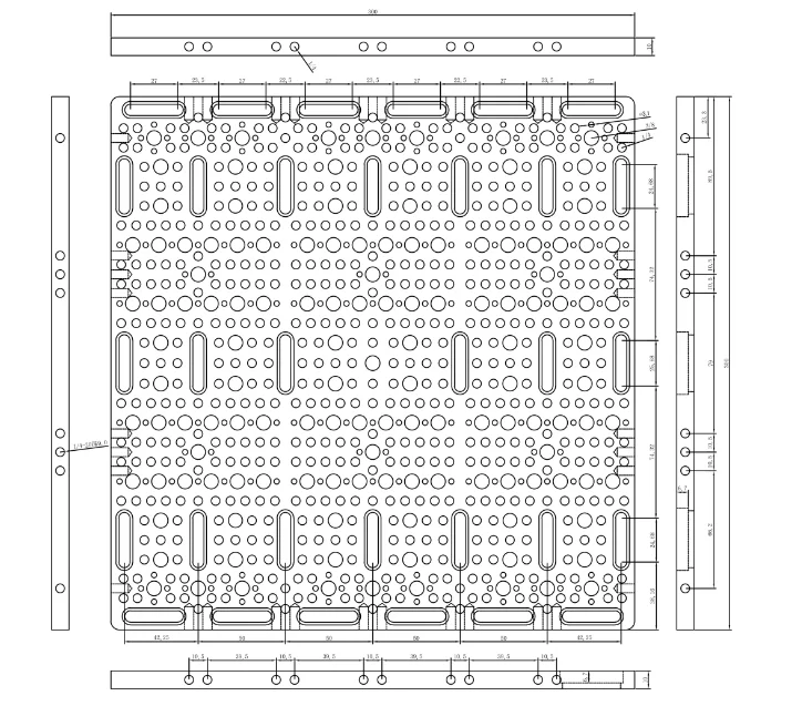 Universal Aluminum Alloy Multi-Hole Mounting Plate 300x300x10mm for Tripod & Equipment