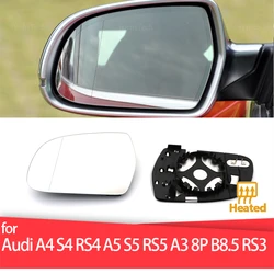 Rearview Mirror Glass Door Wing Mirror Heated Side Mirror Glass for Audi A4 S4 RS4 B8.5 2011-16, A5 S5 RS5 B8.5 10-16, A3 8P RS3