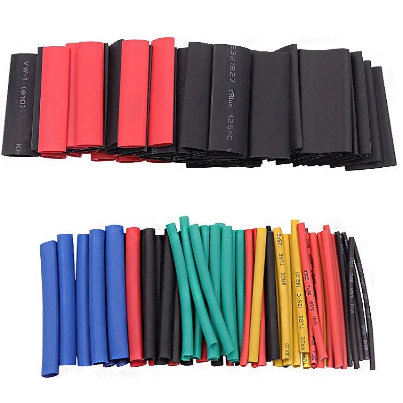 164pcs Bagged Color Heat Shrink Tubing, Insulated Heat Shrink Composite Tubing Set, Wire Protective Tubing