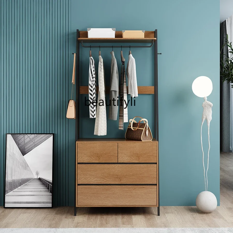 

zxqNordic Solid Wood Storage Cabinet Bedroom Five-Bucket Cabinet Simple Modern Household Multi-Functional Storage Side Cabinet