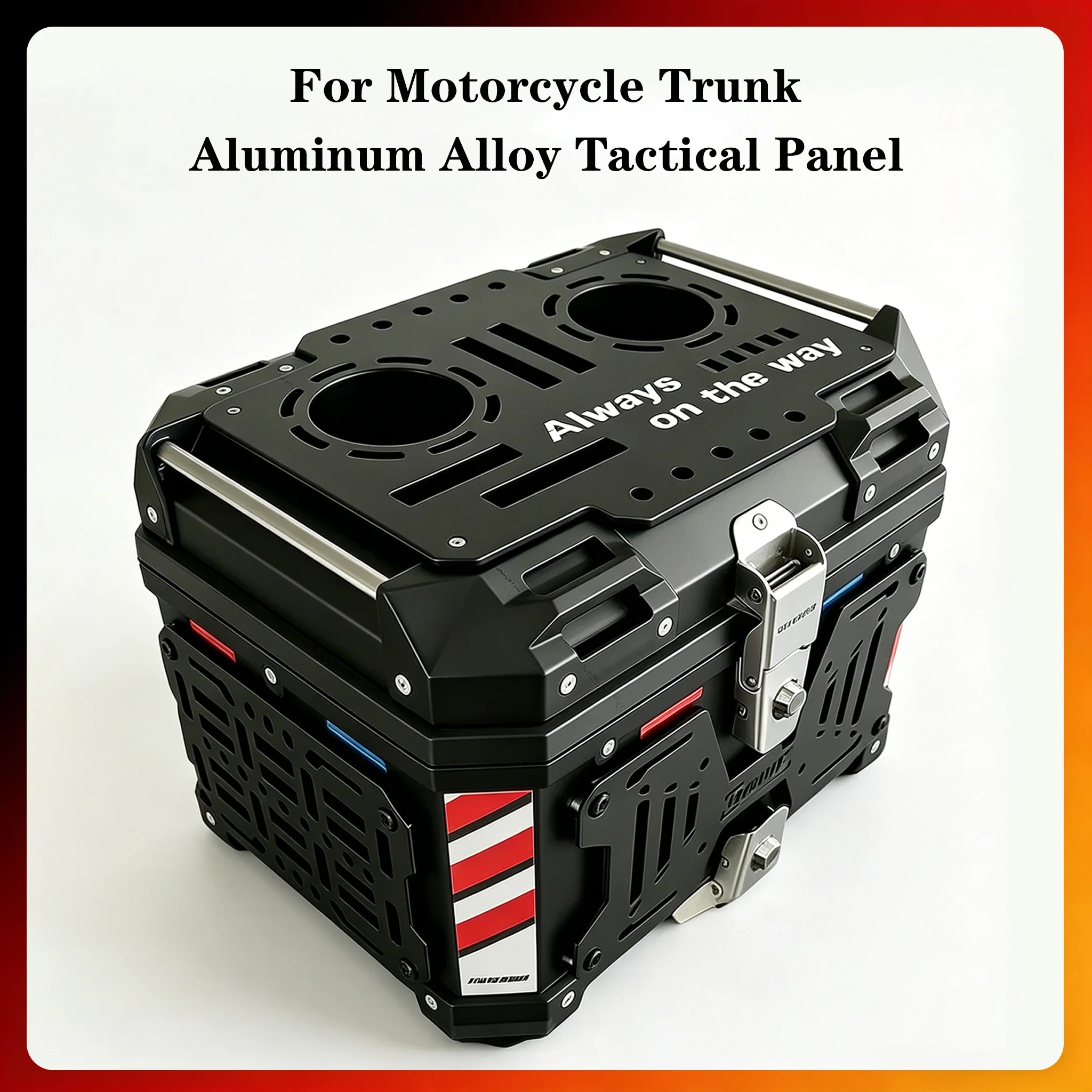 Motorcycle Molle Panel For Trunk Storage Aluminum Alloy Waterproof Tactical Storage Universal Side Box Organizer Modular Storage