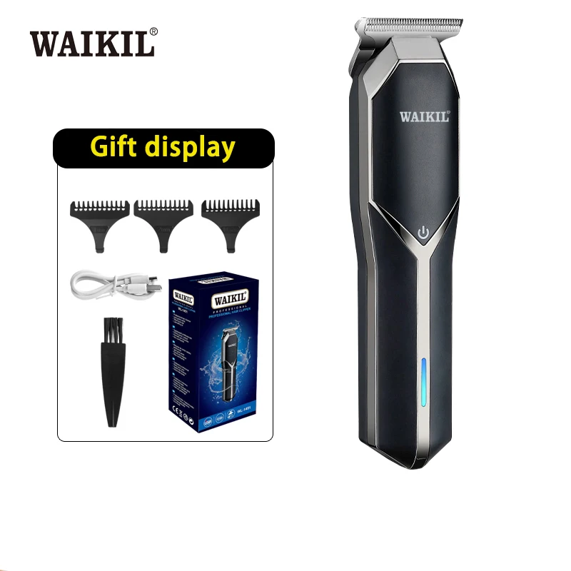 

WAIKIL New Men's Barber USB Charging Portable Trimmer Full body Water Wash Easy to Clean Multi functional Electric Pusher God