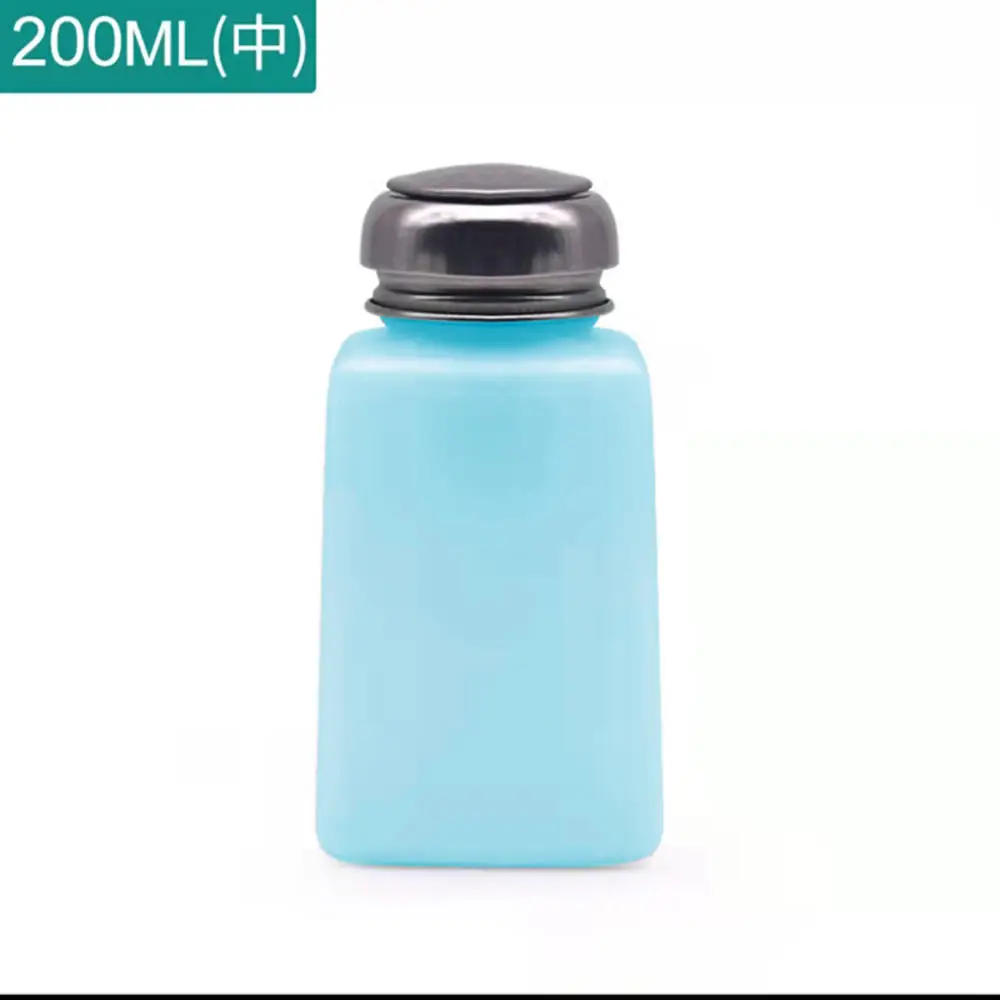 100/200/250ML Empty Nail Polish Remover Bottle Liquid Alcohol Press Pump Refillable Sample Bottles Portable Dispenser Containers