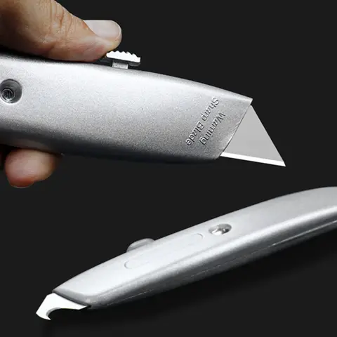 Aluminium Universalkniv Fickkniv Utomhuskniv Akrylskiva Plastskärare DIY Hantverk Pappersskärare Kontorsmaterial 10 best sales akrylskärare - №7