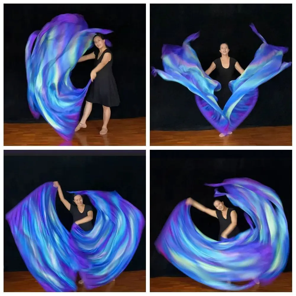 伸縮棒付き ベリーダンスアクセサリー 小道具 スケーラブルロッド 軽量 半円形フラッグ マルチカラー ポータブル