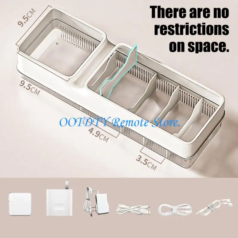  Intelligent Electronic Accessories Storage Container With AntiSlip Base And Sturdy Construction Cord Holder Management Case