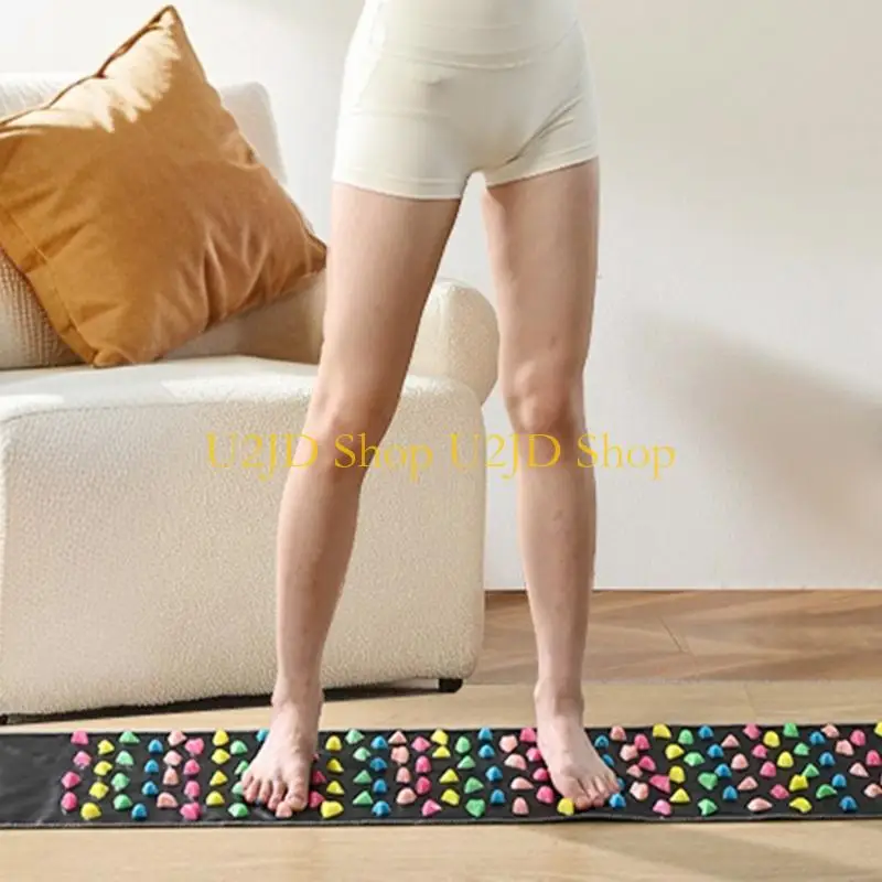 U2JD Ergonomic Foot Reflexology Zones Massage Mat With Practical ABS Pebbles For Full Body Relaxation Travel Friendly Design