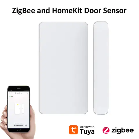 HomeKit 및 ZigBee 도어 센서 Tuya 스마트 라이프 Wifi 자기 도어 접촉 센서 홈 알람 자동 슬라이딩 도어 센서