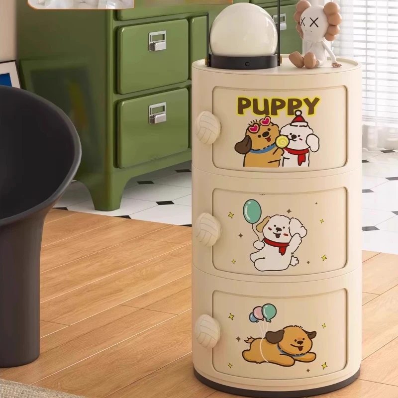 

Children's bedside table, dopamine locker, cute cartoon bedroom, bedside cabinet, narrow cabinet, multi-layer round cabinet.