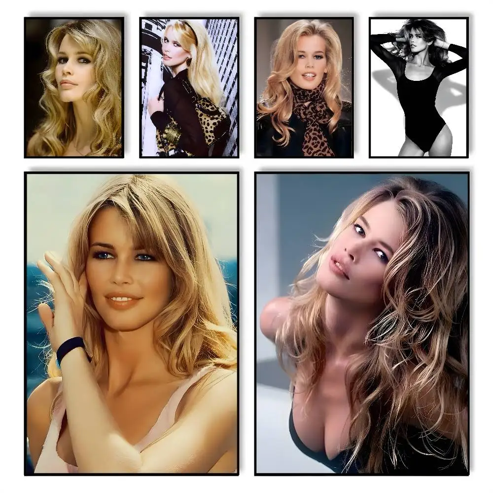 ملصق Supermodel C-Claudia S-Schiffer جدار لاصق مقاوم للماء لغرفة المعيشة المنزلية وغرفة النوم والديكور الجمالي #1