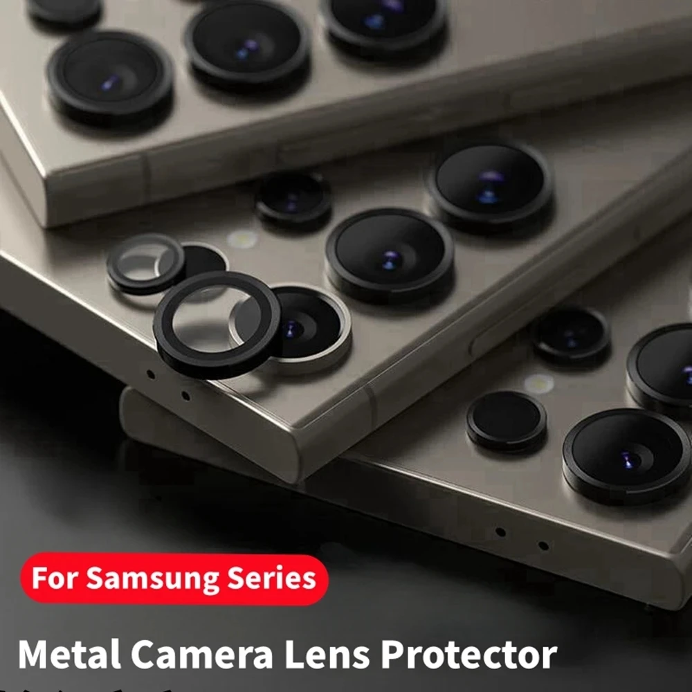 Galaxy Camera Film for Samsung S23 S24 Plus Ultra Full Cover Lens Metal Protector Ring for Camera Lens Protector Glass