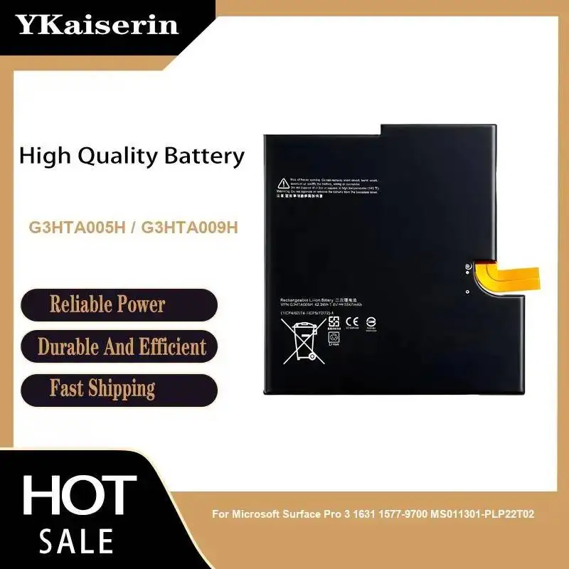 

Аккумулятор для ноутбука Microsoft Surface Pro 3 1631 1577-9700 MS011301-PLP22T02, 5547 мАч, G3HTA005H G3HTA009H, портативный