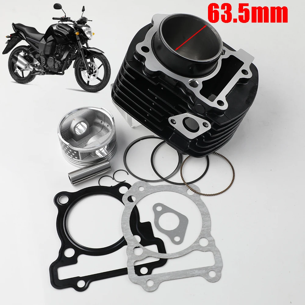 Motorcycle 63.5mm Bore Engine Cylinder Piston Ring Gasket Kit For Yamaha FZ16 FZ 16 Sz16 Fazer XTZ150 XTZ 150 YS150 Jym YBR125Z