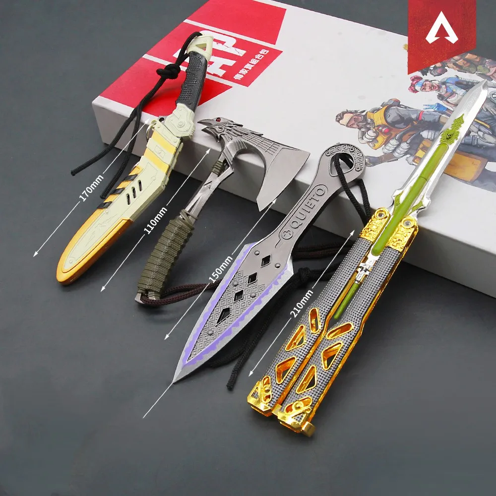 Apex Legends Heirloom Octane Weapon Box Model Butterfly Knife Kunai Raven Bite Cold Steal Toys for Kids