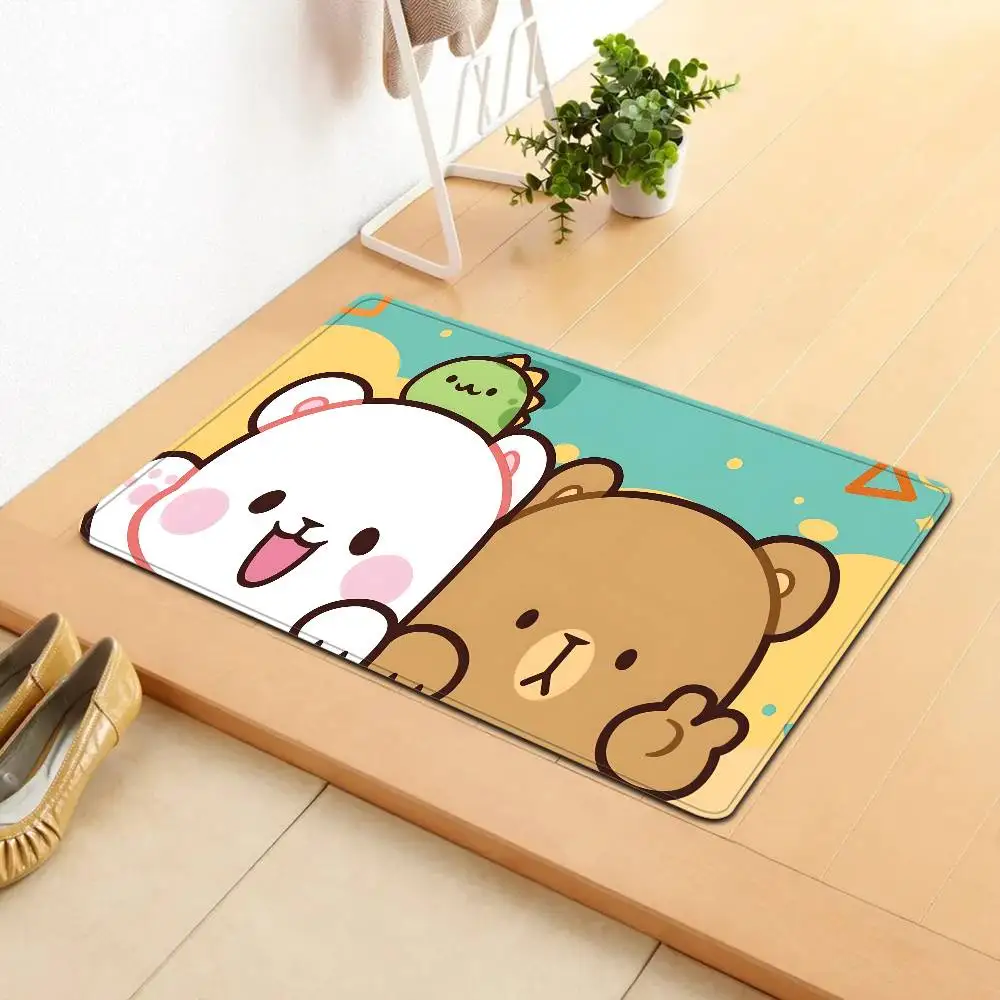 M-Mochas M-Milk Bear Floor Mat Retro Multiple Choice Living Room Kitchen Rug Non-Slip Modern Home Decor