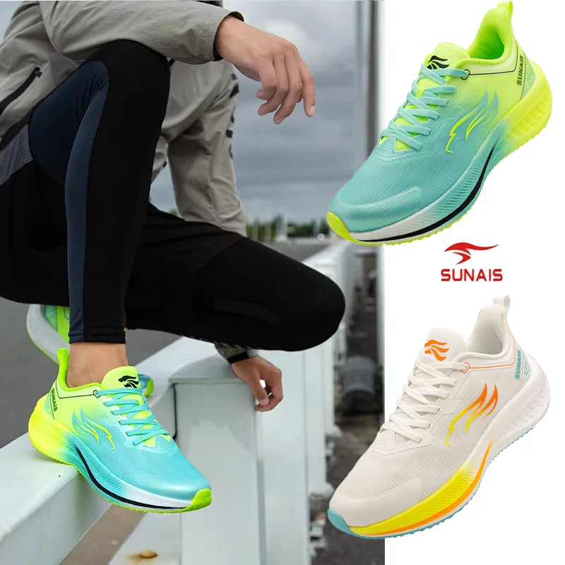

SUNAIS Lightweight And Breathable Mesh Men's Sneakers Fashionable Durable Stable Running Shoes For The Gym 836113