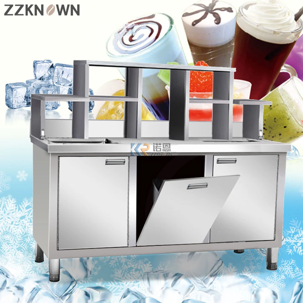 Milk Tea Shop Counter Innovation Design Tea Shop Bar Equipment Commercial Work Station Counter