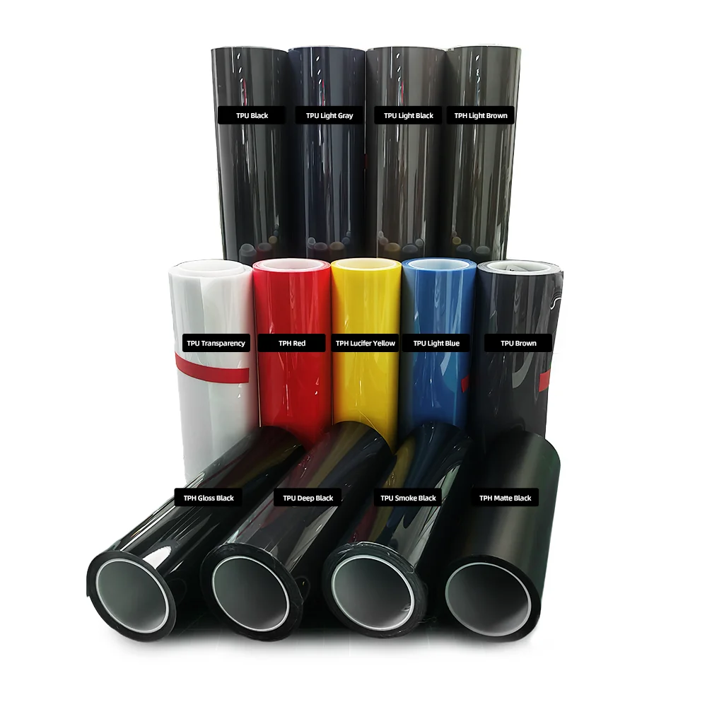 New Vision 30CMx3M TPH Self-healing Headlight Automobile Tail Light Led Lamp Film Car Wrap Headlight Film