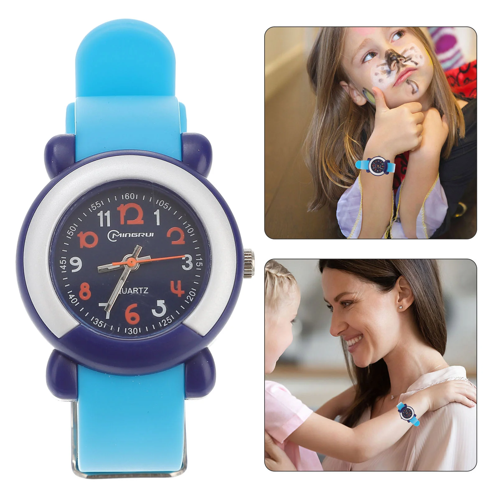 Children's Watch Blue Kids Luminous Wrist Quartz Electronic Boys Girls Versatile