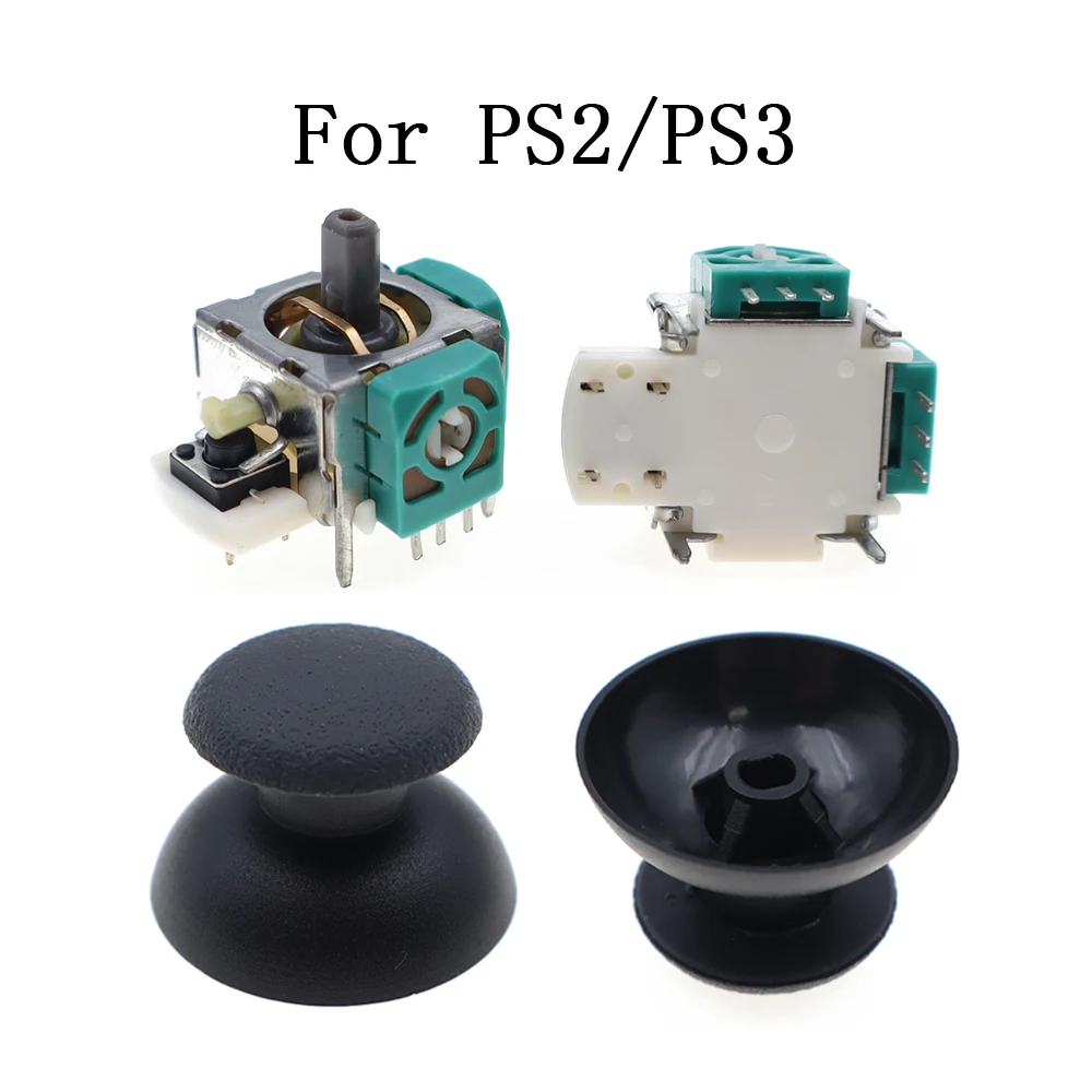 1Set For PS2 PS3 PS4 Pro Slim PS5 Xbox One 360 Controller 3D Analog Joystick Thumb Stick Grip Caps Repair Parts