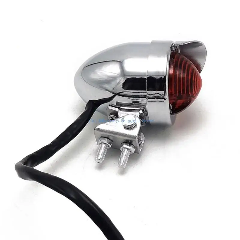 

Y9UC LED Light Lamp Motorbike Rear Tail Light Black and Silver 2 Colors to Choose