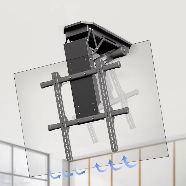 2026 Modern 32-85 Inch TV Ceiling Rotating Mobile Stand Infrared Remote Control Electric Adjustable Stand
