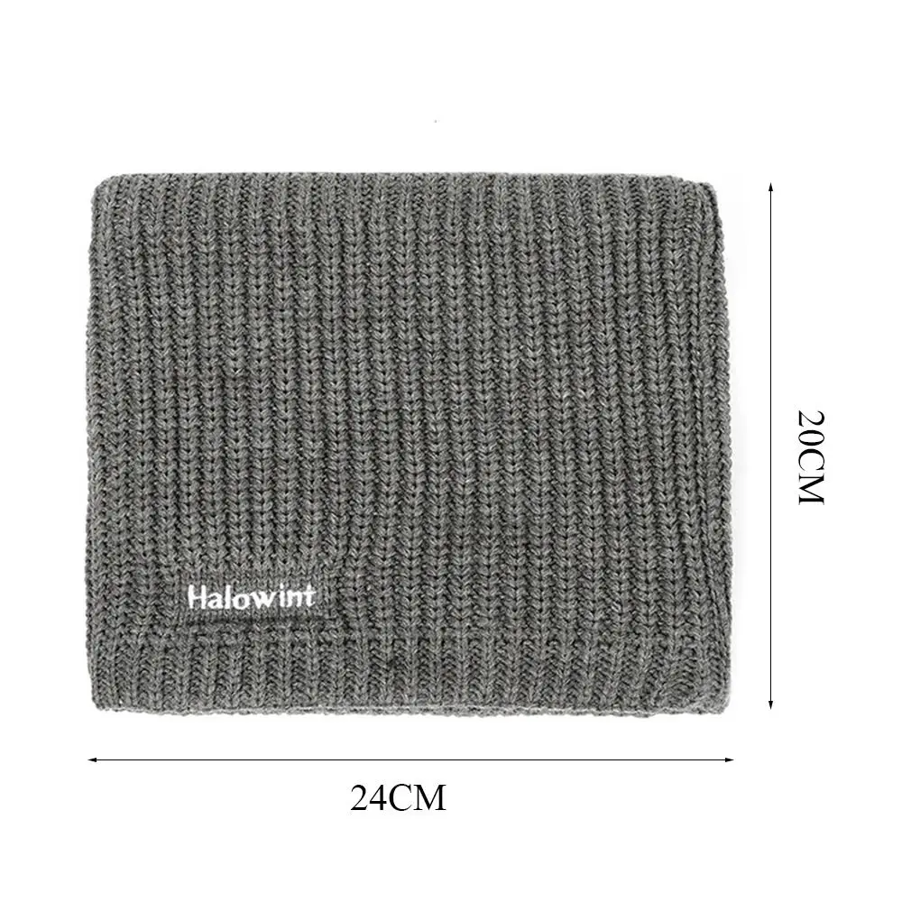 Winter Thickened Lining Knitted Neck Gaiter Ski Tube Scarf Warm Half Face Mask Face Cover For Men Women Collar Neck Warmer