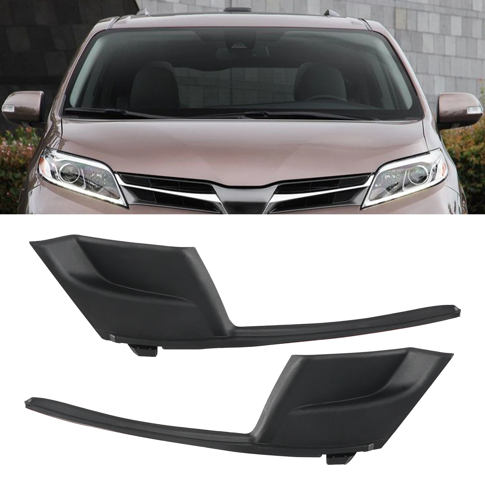 

NEW 1 Pair Car LH+RH Front Fender Cowl Side Seal for Toyota Sienna 10-20 Water Collecting Plate Plug 53866-08020 53867-08020