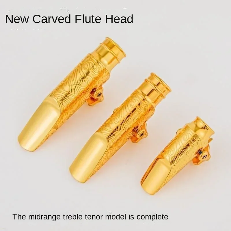 Japan Yanagizawa Carved Metal Flute Head Alto Alto Soprano Saxophone Flute Head New