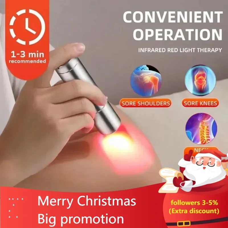 New LED infrared adjustable therapy and beauty pen, rechargeable portable, non removable red therapy flashlight