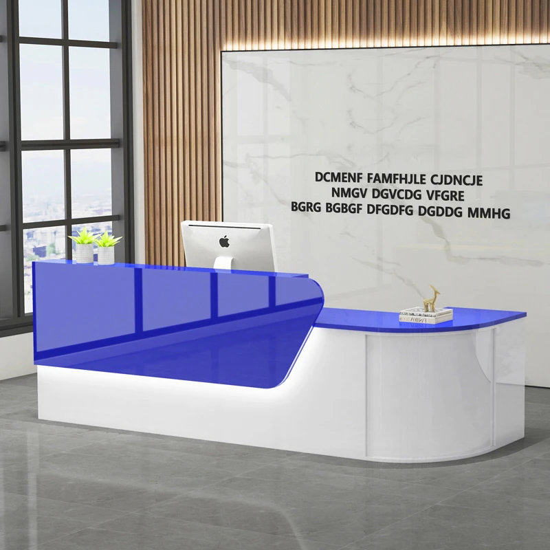 تصميم مكاتب الاستقبال الحديثة متجر الجمال بار فاخر فندق مطعم عرض مكاتب الاستقبال المكتب التنفيذي الأثاث العصري #6