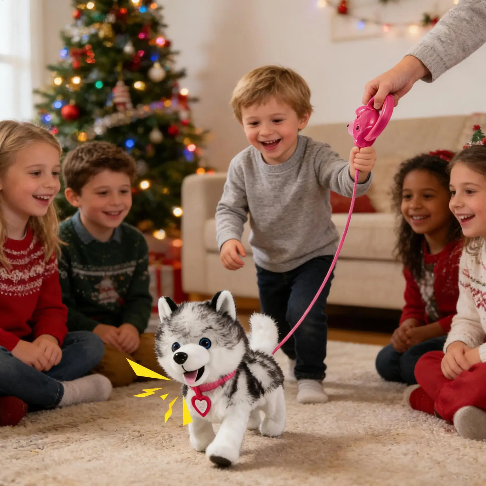 Electric Pet Puppy Cute Soft Realistic Soothing Singing Barking Electric Dog For Kids For Boys Girls Teens Children Living Room