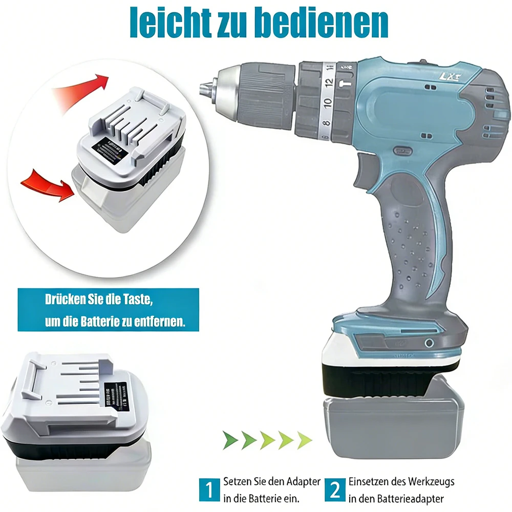 Adapter für Makita B-Serie zu G-Serie Konverter 18V Li-Ionen-Akku BL1830 BL1840 für G-Serie Werkzeuge BL1815G BL1811G MAKB18G