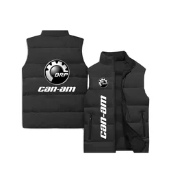 2024 New Men's Outdoor Sports Jacket Men's Casual Skiing Sleeveless Vest 3D Digital Brp Can am Logo Printed Jacket Men's Vest