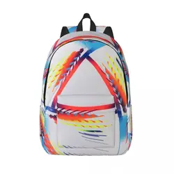 Soccer Ball Players Canvas Backpack for Men Women Water Resistant School College Football Sport Fan Bag Printing Bookbag