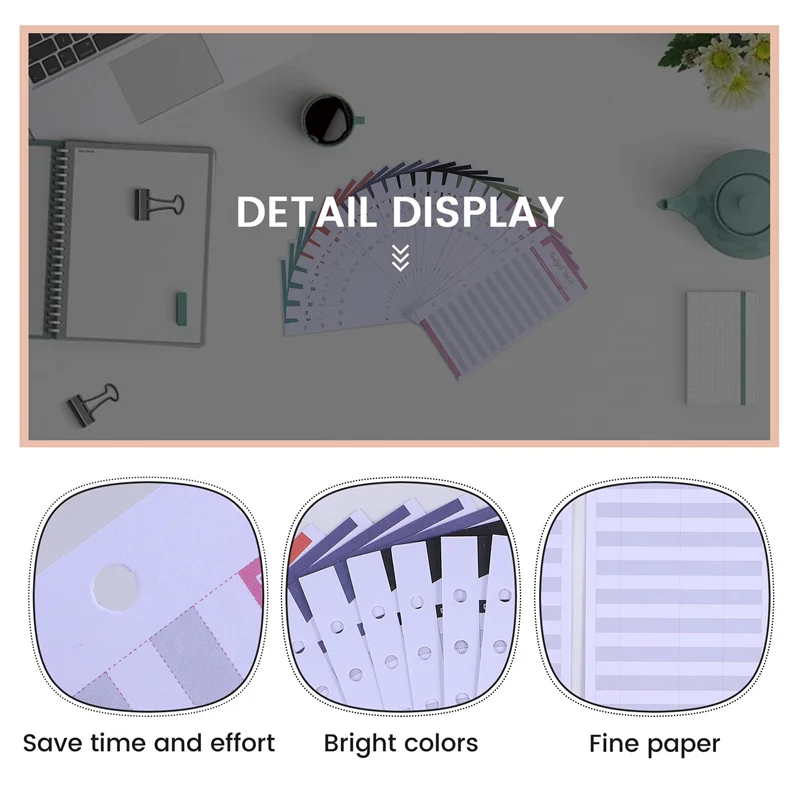 

Efficient Expense Tracker Budget Sheets With Hole 24Pcs Loose Leaf Cash Money Envelop For A6 Binder Wallet Pockets Planner