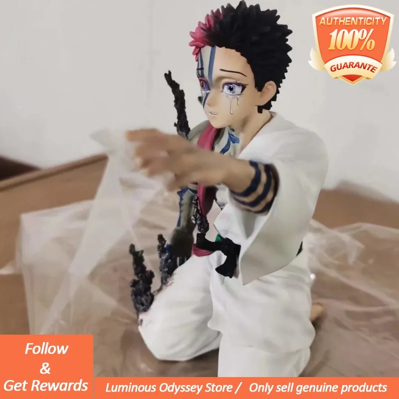 Demon Slayer รูป Akaza อะนิเมะ Hakuji ตุ๊กตาตุ๊กตา Pvc ตกแต่งอุปกรณ์ต่อพ่วงเดสก์ท็อปเครื่องประดับตกแต่งของเล่น