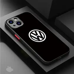 Cool V-Volksw-agen Logo Phone Case for Apple iPhone 11 16 13 15 12 14 Pro Max 7 XR X XS 13 12 Mini 14 Plus 8 SE Matte Cover